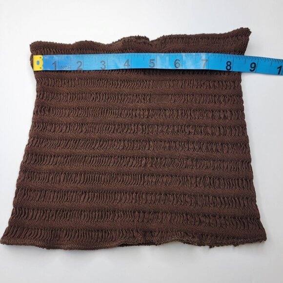 Brown Crop Top Bandeau Top Size S/XS/M Strapless Tube Top Stretchy Bandeau NEW - Picture 5 of 12